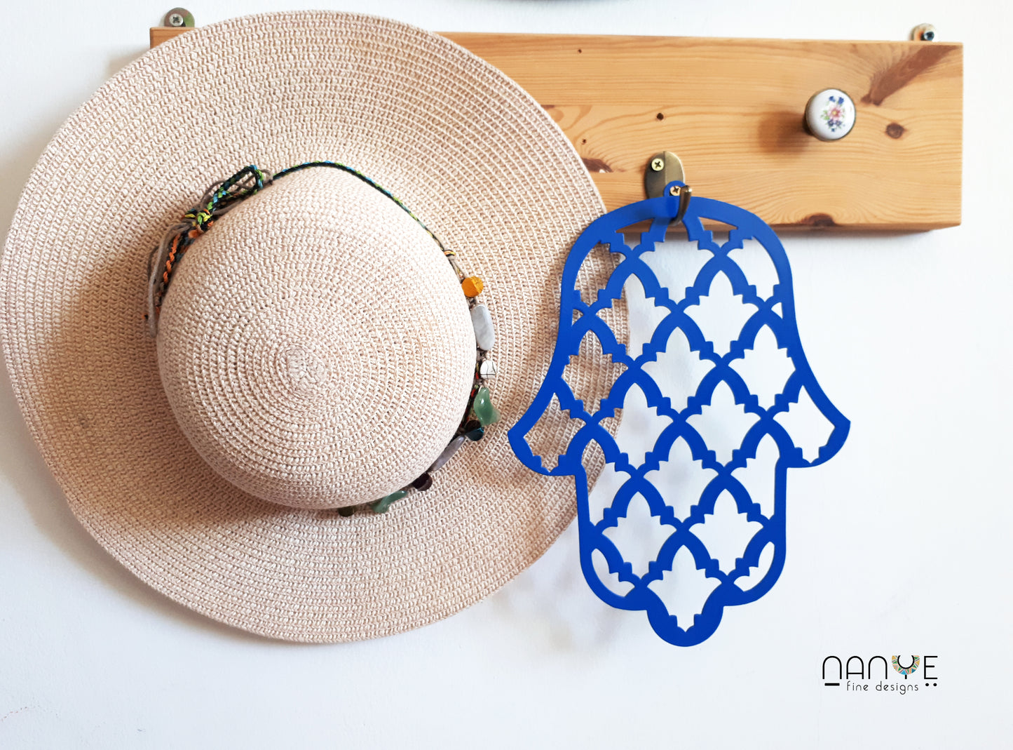 Meaningful handmade Hamsa wall hanging from Israel as spiritual home decor gift